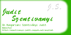judit szentivanyi business card